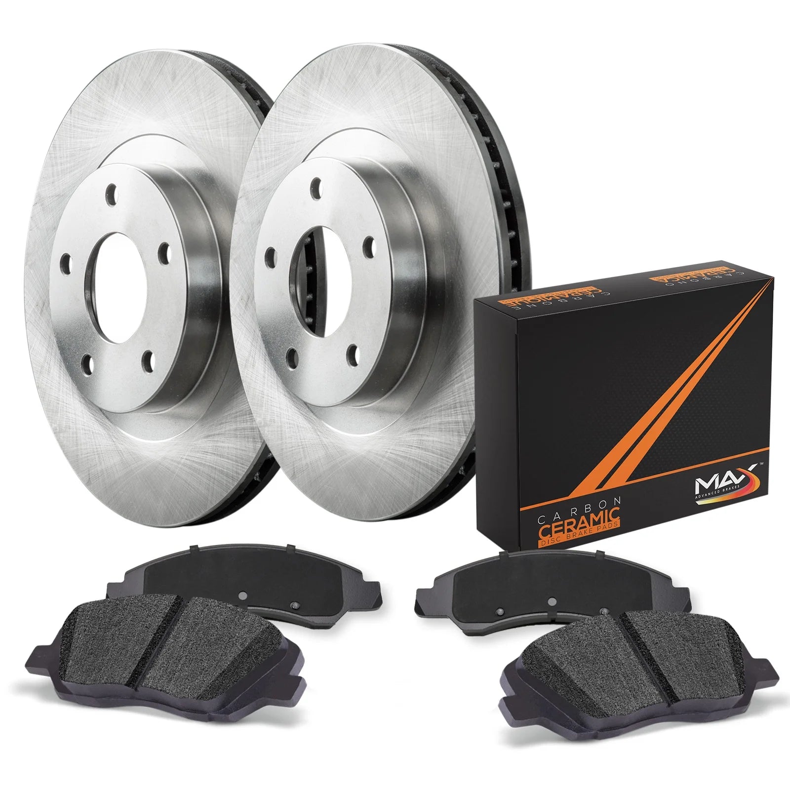 Max Advanced Brakes - Brake Kit for 2017-2021 Audi Q5 A4/allroad/Quattro A5 Quattro/Sportback w/13.31 Dia F Rotor Front Replacement Disc Brake Rotors and Ceramic Brake Pads