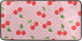Hidove Kitchen Mat Red Cherry Kitchen Rug Mat Anti-Fatigue Comfort Floor Mat Non Slip Oil Stain Resistant Easy to Clean Kitchen Rug Bath Rug Carpet for Indoor Outdoor Doormat