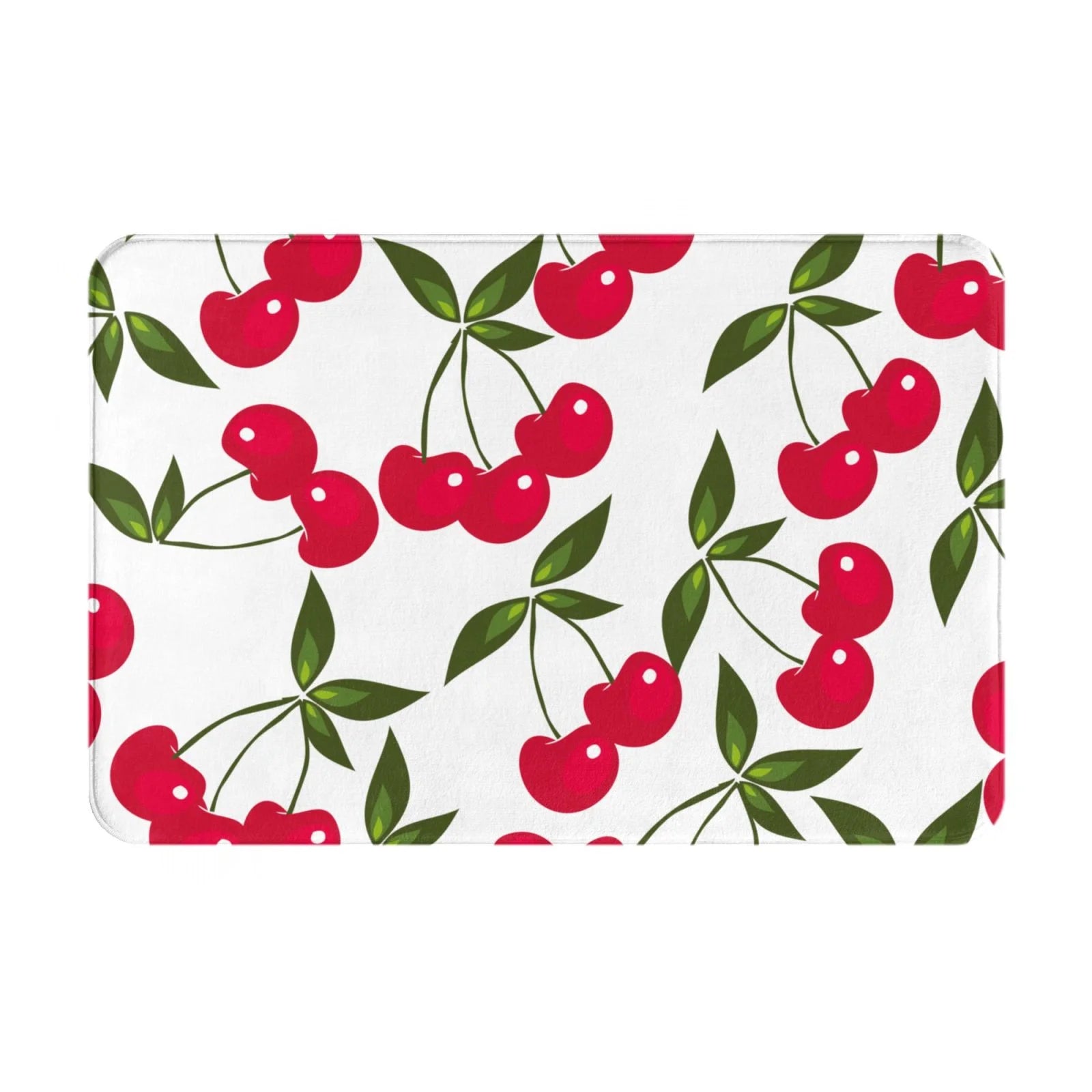 Bingfone Cherry Door Mat 16X24 Front Entrance Non-Slip Low Profile Washable For Entryway
