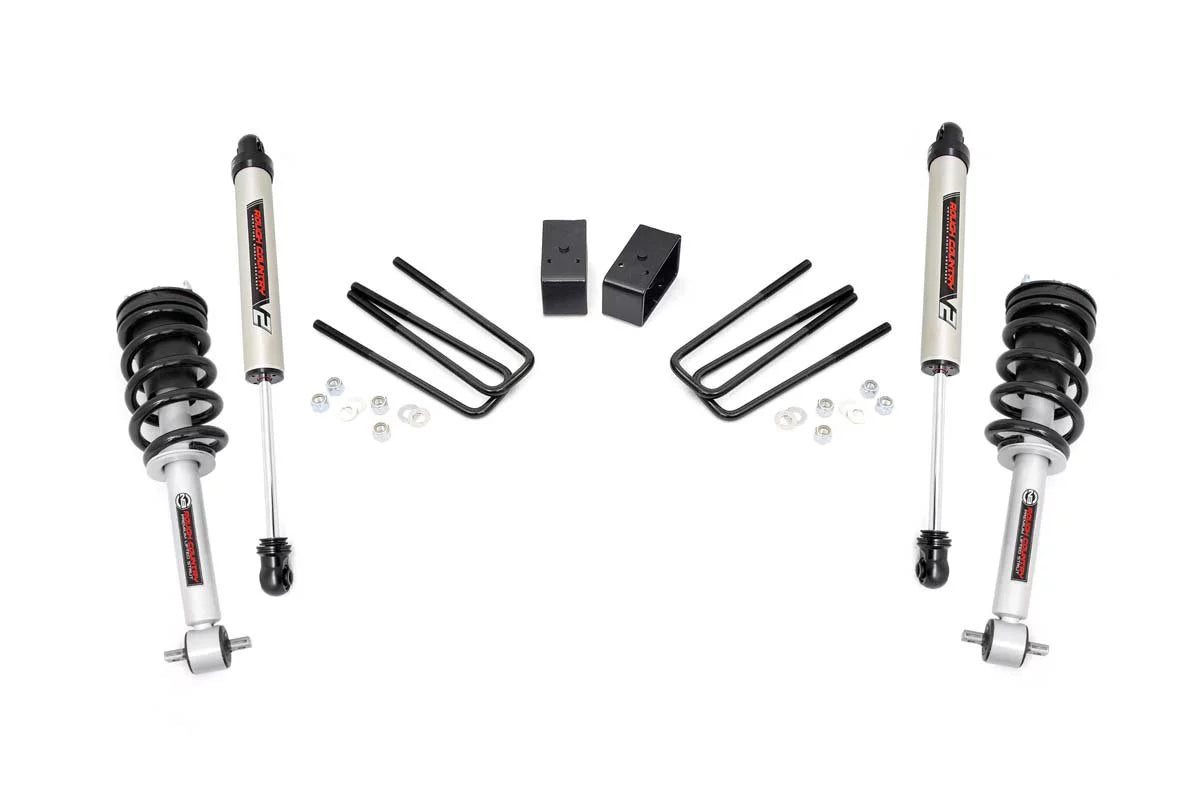 Rough Country 3.5 Lift Kit (fits) 2007-2013 Chevy Silverado GMC Sierra 1500 2WD | N3 Loaded Struts / V2 Shocks | 26871