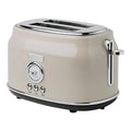 stainless steel toaster with adjustable control and cancel, defrost and reheat settings (putty, 2 slice)