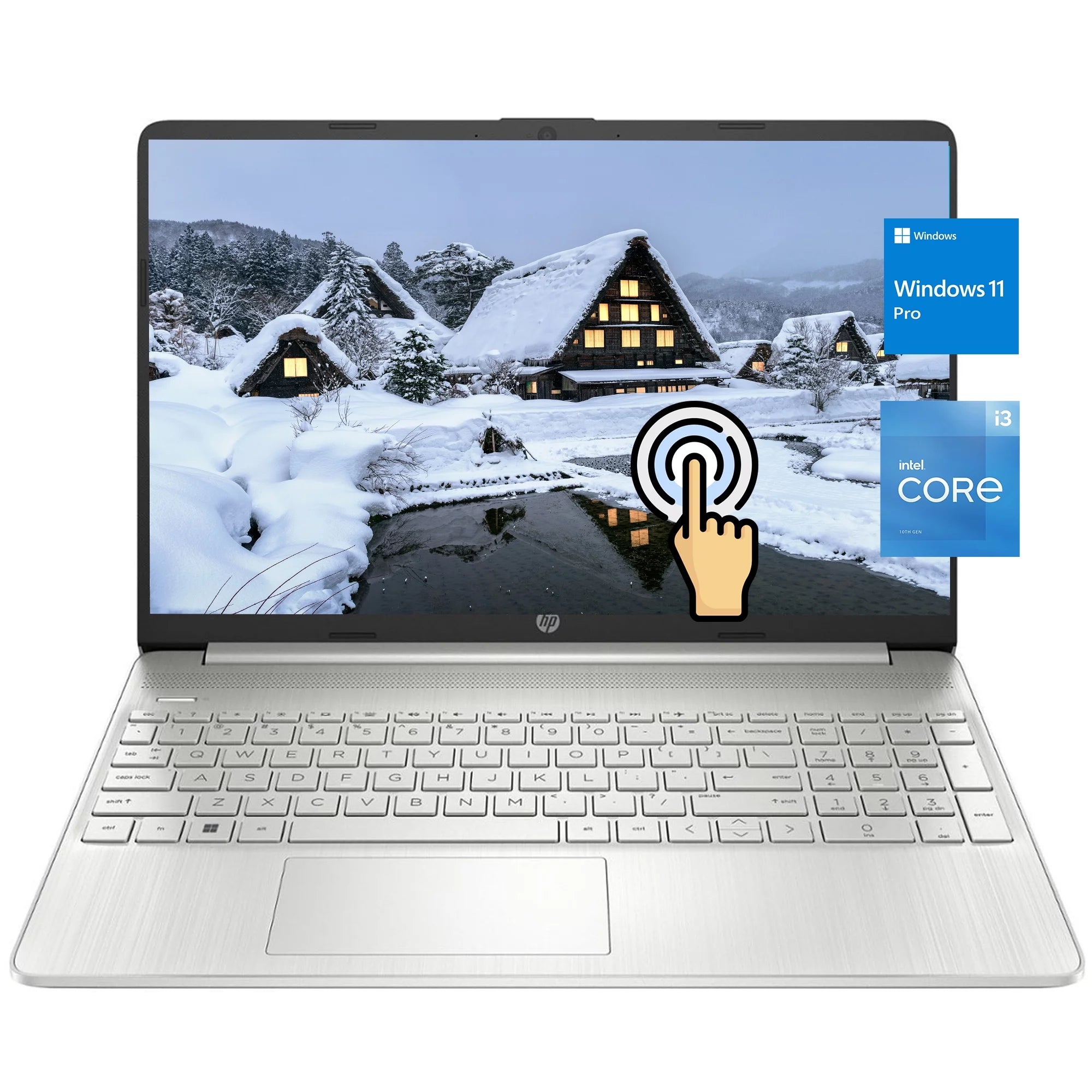 HP 15 15.6 HD Touchscreen Business Laptop Computer, Intel Core i3-1115G4, 32GB RAM, 1TB PCIe SSD, UHD Graphics, Bluetooth 5, Wi-Fi, HDMI, Fast Charge, Windows 11 Pro