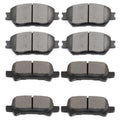 Teledu Front Rear Ceramic Brake Pads For 2002-2006 Toyota Camry Sedan 8pcs