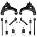 Detroit Axle - 10pc RWD Front Lower Control Arms Sway Bars Suspension Kit Replacement for Chevy Silverado 1500 Fits select: 2000 CHEVROLET SILVERADO C1500, 2003-2006 CHEVROLET SILVERADO K1500