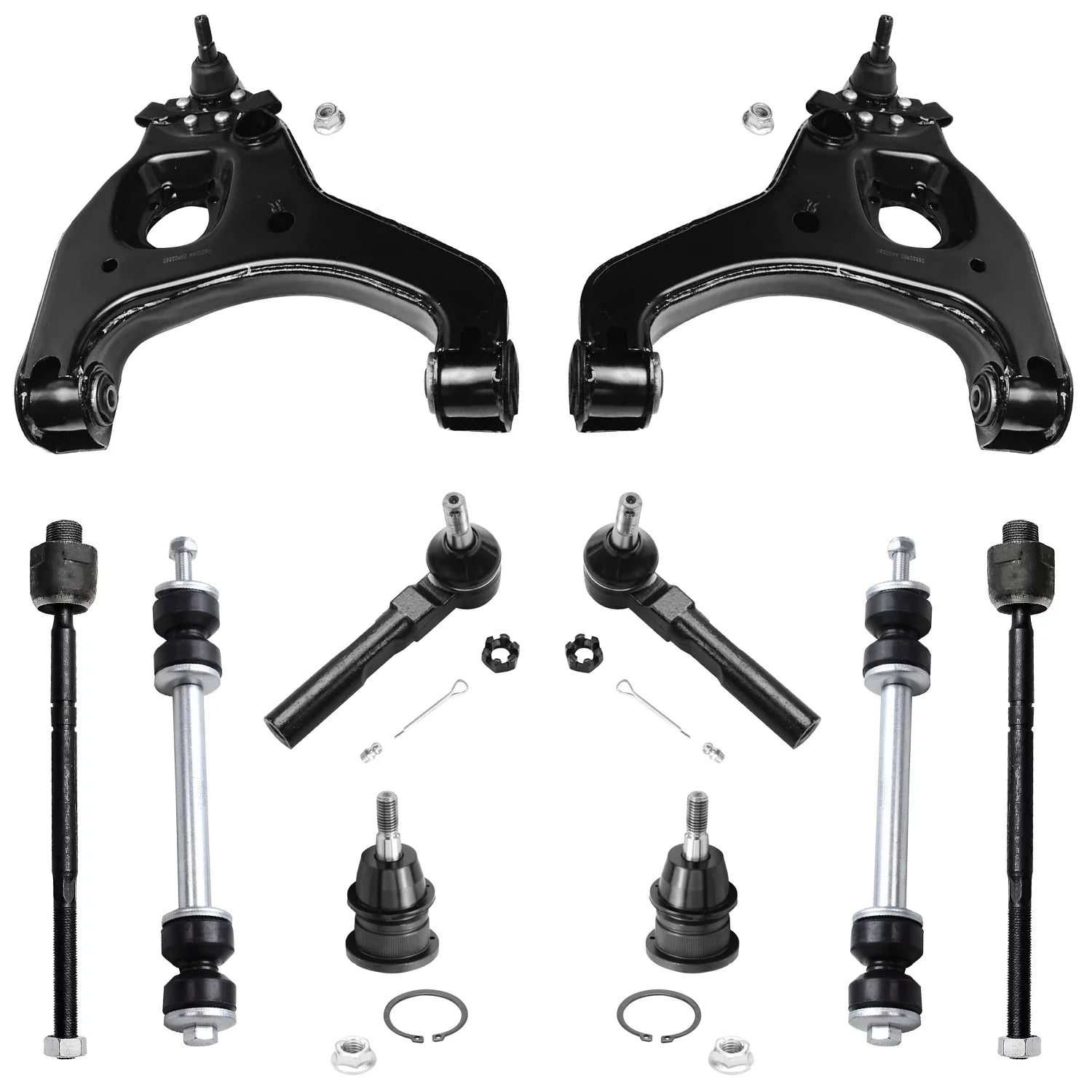 Detroit Axle - 10pc RWD Front Lower Control Arms Sway Bars Suspension Kit Replacement for Chevy Silverado 1500 Fits select: 2000 CHEVROLET SILVERADO C1500, 2003-2006 CHEVROLET SILVERADO K1500