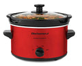 Elite Gourmet MST-275XR# Electric Oval Slow Cooker, Adjustable Temp, Entrees, Sauces, Stews & Dips, Dishwasher Safe Glass Lid & Crock (2 Quart, Metallic Red)