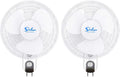Simple Deluxe Household Wall Mount Fans 16 Inch Adjustable Tilt, 90 Degree, 3 Speed Settings, 2 Pack, White
