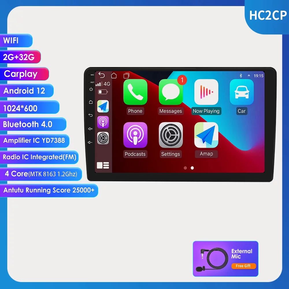 Bluetooth Android 12 Carplay GPS Navigation 2+32GB Wifi Car Stereo Radio Head Unit For Chevy Silverado Tahoe Traverse GMC Sierra Yukon