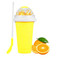 JahyShow Slushie Maker Cup - Quick-Frozen Homemade Milkshake Bottle in Yellow
