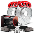 Power Stop Front Z23 Evolution Brake Pad and Rotor Kit with Red Powder Coated Calipers KC1704A