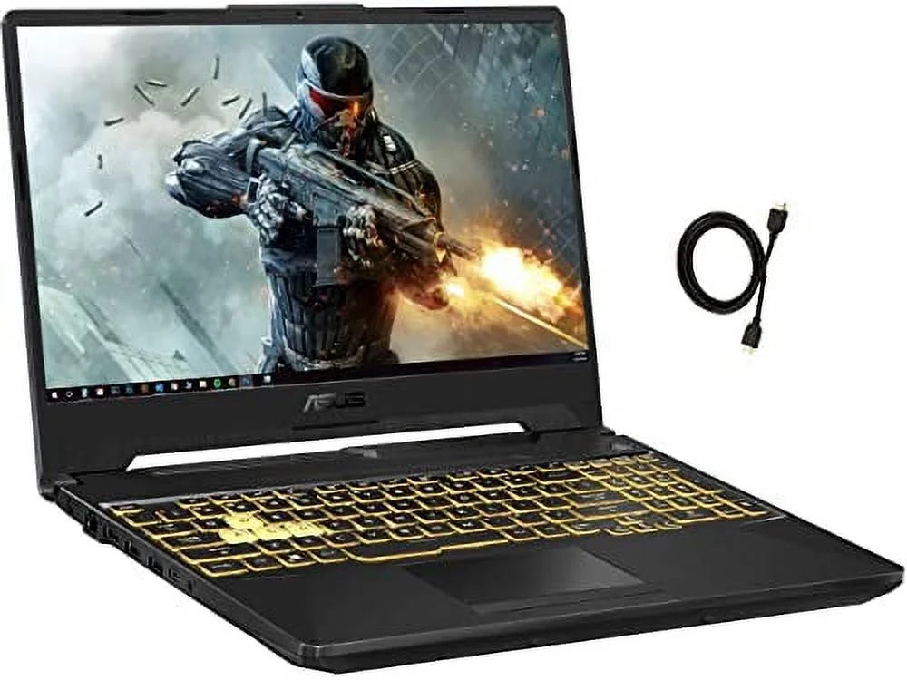 ASUS TUF F15 TUF506LH 15.6 FHD 144Hz Premium Gaming Laptop, Intel 4-Core i5-10300H, 16GB RAM, 2TB PCIe SSD, NVIDIA GeForce GTX 1650 4GB GDDR6, RGB Keyboard, Windows 10 Home + HDMI Cable, Grey
