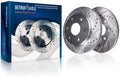 Detroit Axle - Rear Brake Rotors for Chevrolet Avalanche Silverado Suburban Tahoe GMC Sierra Yukon XL 1500 Cadillac Escalade ESV EXT Drilled Slotted Replacement Disc Brakes Rotors