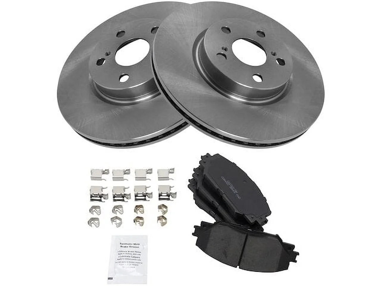 Front Ceramic Brake Pad and Rotor Kit - Compatible with 2009 - 2018 Toyota Corolla 2010 2011 2012 2013 2014 2015 2016 2017