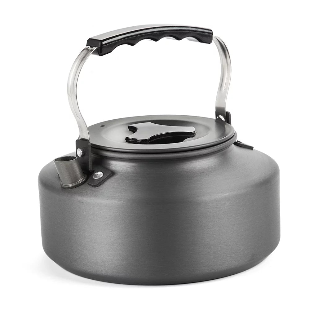 Gecheer Portable Camping Water Kettle Teapot Coffee Pot, 1.1L, Anodised Aluminum
