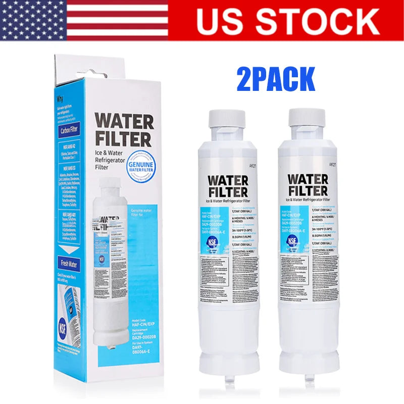 2Pack DA29-00020B HAF-CIN/EXP Refrigerator Water Filter, Compatible with Samsung Refrigerator Water Filter