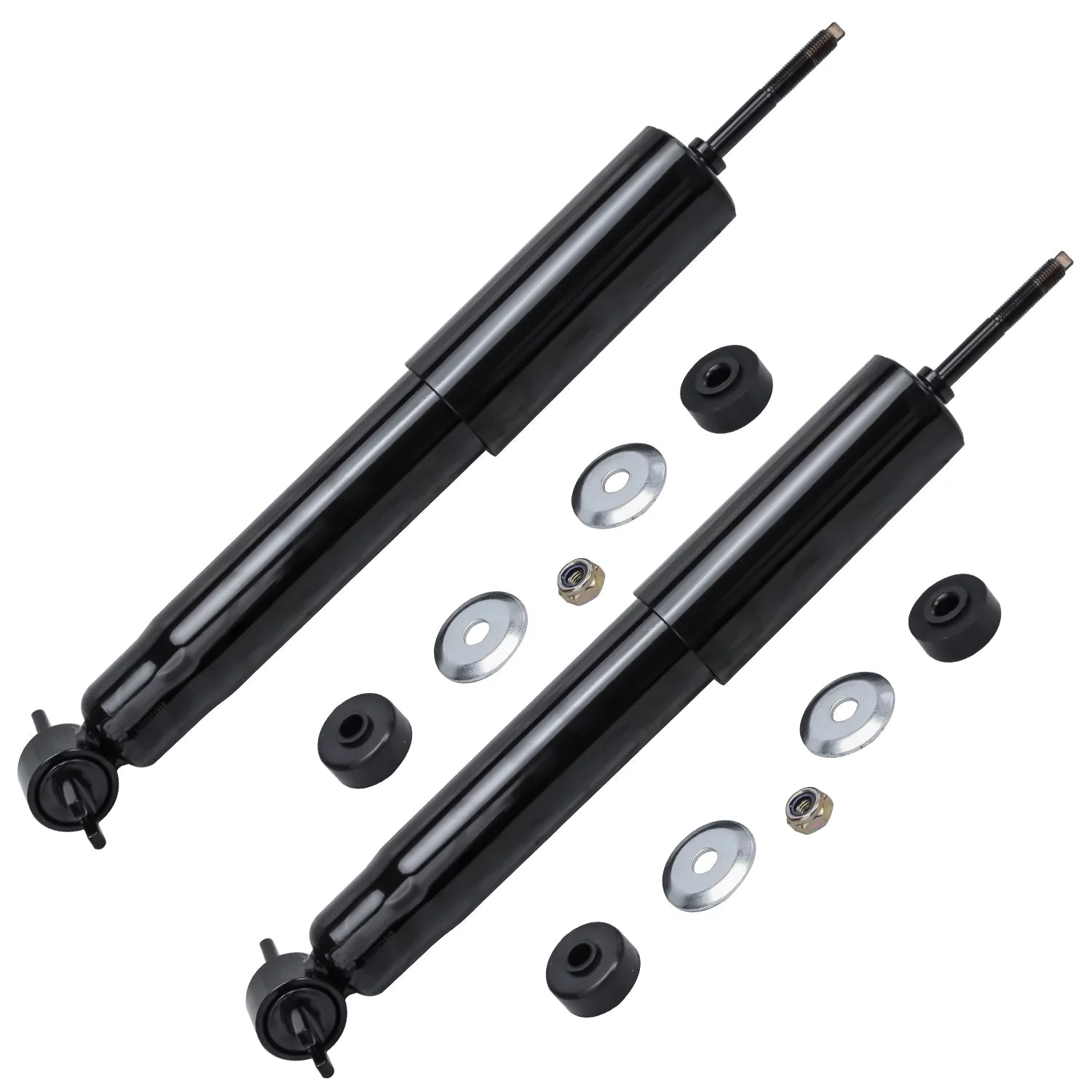 Detroit Axle - Front 2pc Shock Absorbers for RWD 1999-2006 Chevy Silverado GMC Sierra 1500, 2 Complete Shock Absorbers Assembly 1999 2000 2001 2002 2003 2004 2005 2006 Replacement