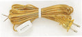 Satco 8 Ft Cord Set with Line Switches Molded Plug Tinned tips 3/4in Strip with 2in Slit Switch 24in From Free End 36in Hank Clear Gold
