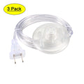 Uxcell Foot Pedal Push Switch Inline Lamp On-off Control with1.8M Power Line Clear 3 packs