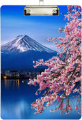 ZHANZZK Fuji Mountain Cherry Blossoms Flowers Clipboard Hardboard Wood Nursing Clip Board and Pull for Standard A4 Letter 13x9 inches