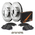 Max Advanced Brakes - Brake Kit for 2005 2006 2007 2008 2009 Audi A4/A4 Quattro w/ 11.34 Diameter Rear Rotor Rear Replacement Disc Brake Rotors and Ceramic Brake Pads