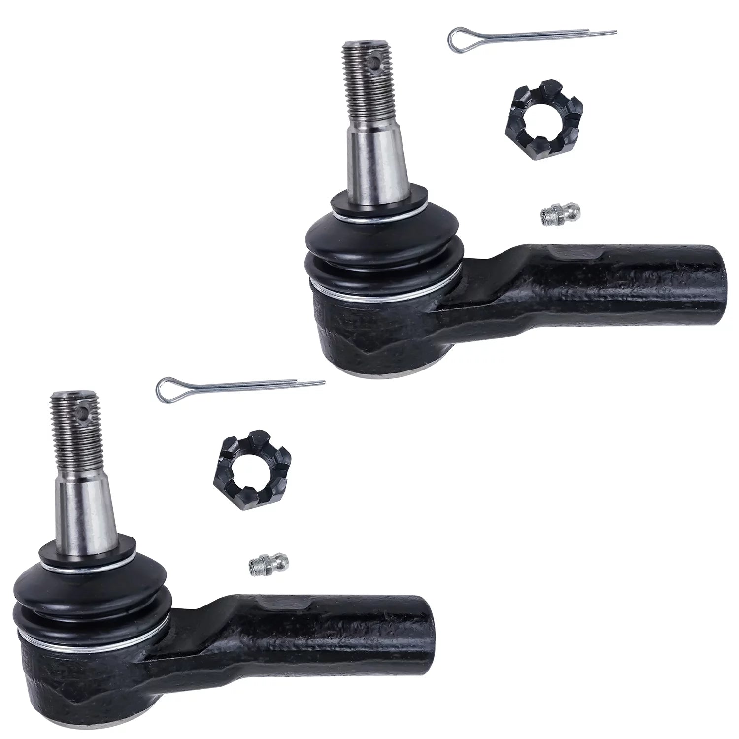 Detroit Axle - Front 2pc Tie Rods for 2006-2012 Dodge Ram 1500 5-Lug, 2 Outer Tie Rod Ends 2006 2007 2008 2009 2010 2011 2012 Replacement