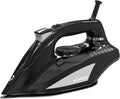 AEMEGO Steam Iron for Clothes Portable Anti Drip Clothes Iron Steam with Non Stick Ceramic Soleplate Auto-Off Self-Cleaning Function Travel Iron with Visible Water Tank for Home (1700W Black)