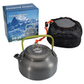 AkoaDa 0.8L Portable Ultralight Outdoor Hiking Backpacking Camping and Picnic Survival Water Kettle Teapot Coffee Pot Aluminum(Grey)