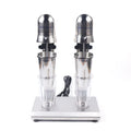 Oukaning Double Head Commercial Milk Shaker Machine Stainless Steel Drink Mixer 110V