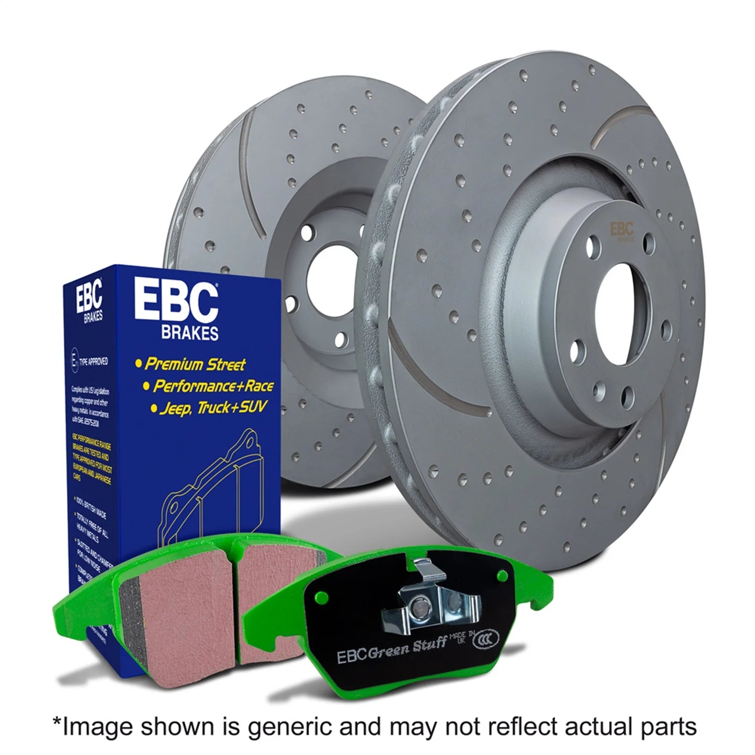Ebc Brakes S10kr1053 S10 Kits Greenstuff 2000 And Gd Rotors