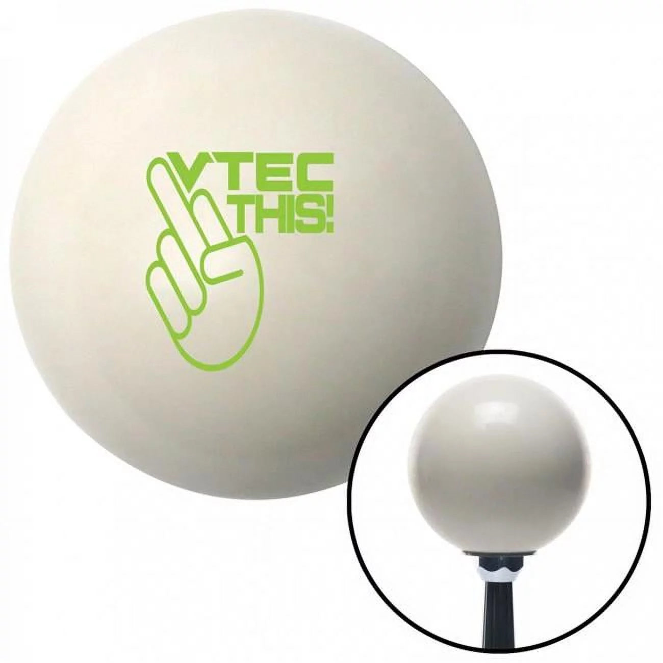 Green Vtec This Ivory Shift Knob with M16 x 1.5 Insert Shifter Auto Manual Custom Brody
