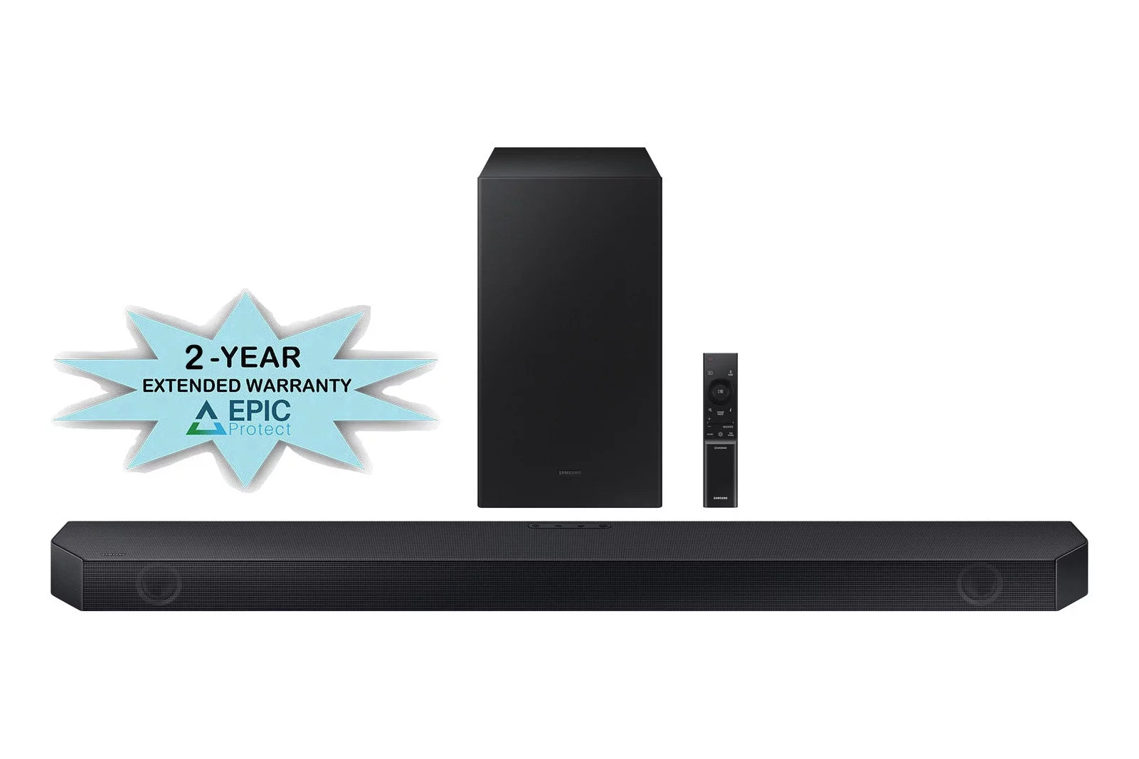 Samsung HW-Q600C 3.1.2ch Soundbar and Subwoofer with Dolby Atmos with an Additional 2 Year Coverage by Epic Protect (2023)