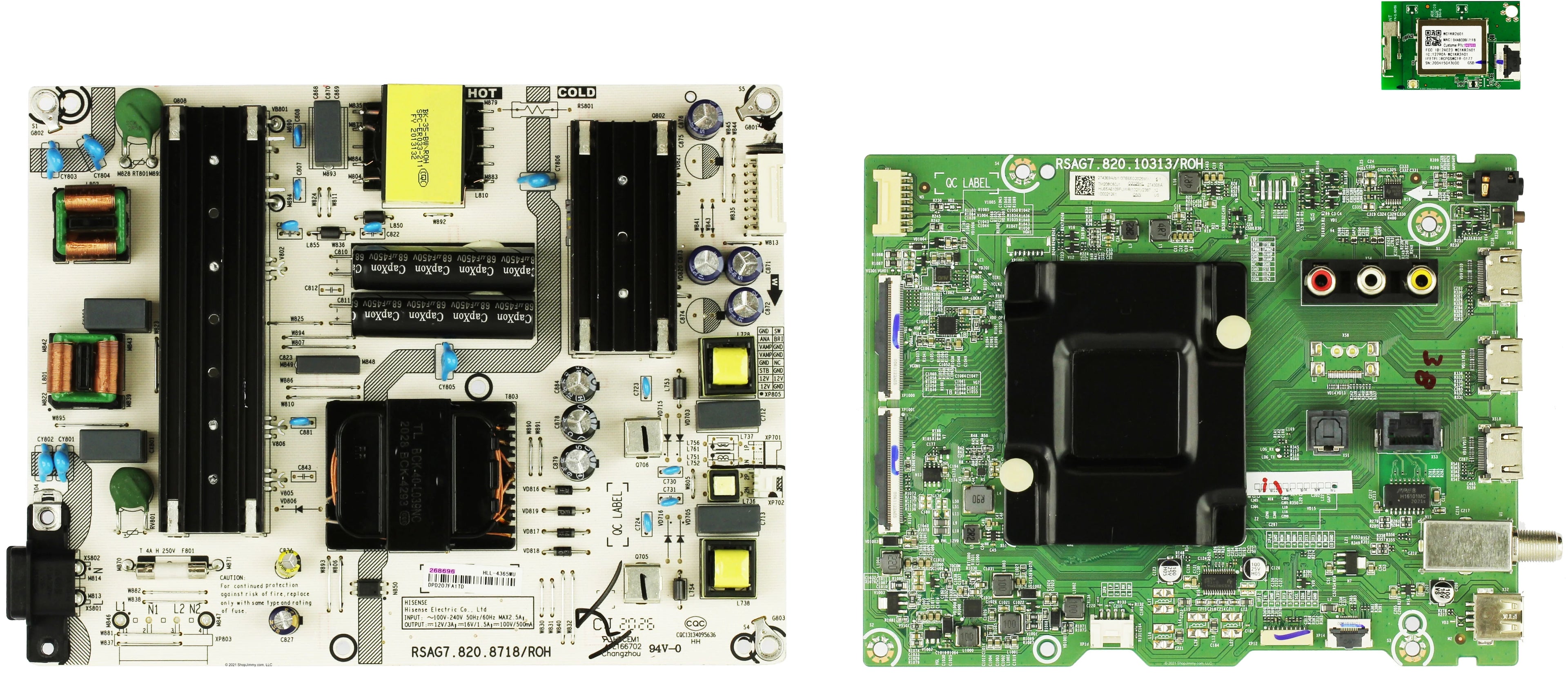Hisense 65R6E3 Complete LED TV Repair Parts Kit VERSION 2 (SEE NOTE)