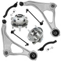 Detroit Axle - 8pc Front End Suspension Kit for 13-18 Nissan Altima, 2016-2019 Maxima, 2 Lower Control Arms with Ball Joints Assembly 2 Sway Bars 2 Tie Rods 2 Wheel Bearing Hubs Replacement