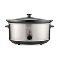 Courant Oval Slow Cooker, with Easy Options 7 Quart Dishwasher Safe Pot, Stainless Steel