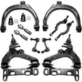 Detroit Axle - Front 12pc Suspension Kit for 2002-2003 Chevy Trailblazer EXT GMC Envoy XL Oldsmobile Bravada, 4 Control Arms 2 Upper Ball Joints 4 Tie Rods 2 Sway Bar Links Replacement