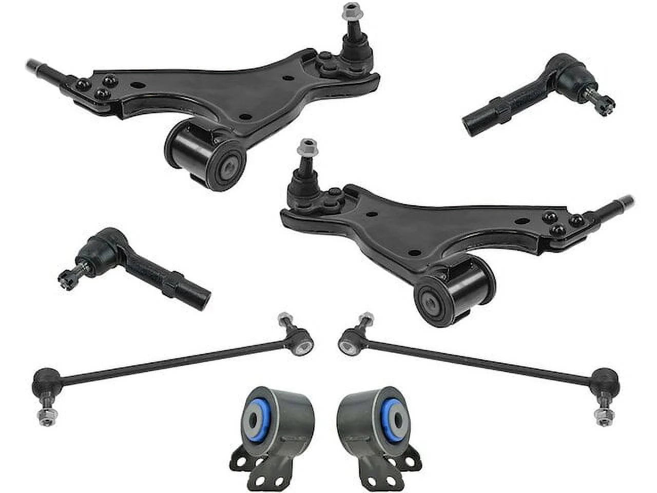 Front Control Arm Ball Joint Tie Rod End Kit 8 Piece - Compatible with 2007 - 2016 GMC Acadia 2008 2009 2010 2011 2012 2013 2014 2015