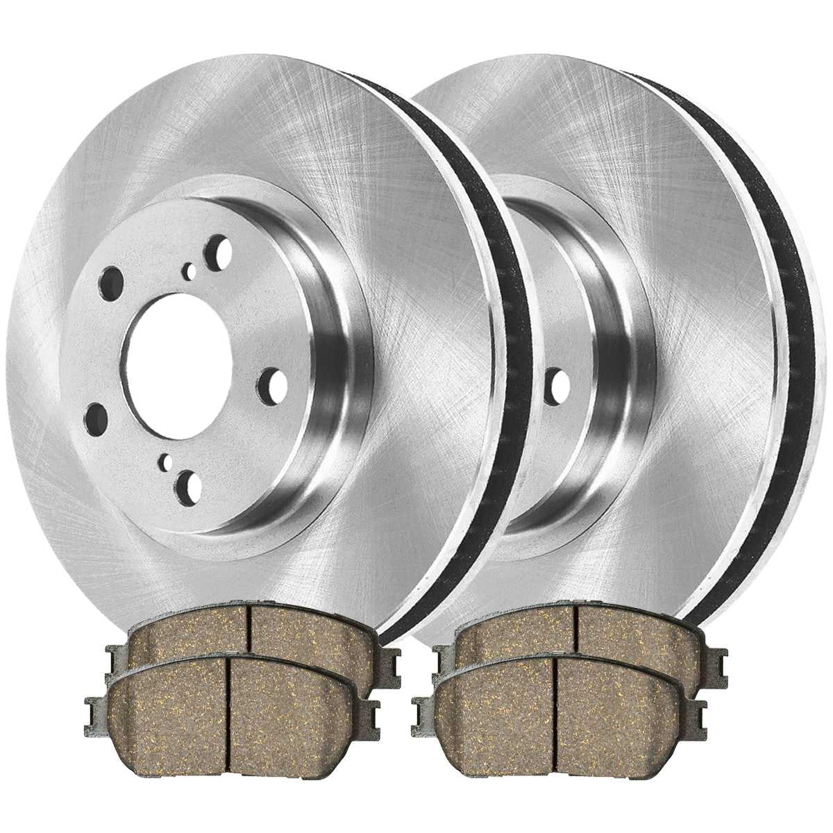 AutoShack Front Brake Rotors and Performance Ceramic Pads Kit Driver and Passenger Side Replacement for 2004-2008 Toyota Solara 2004-2010 Sienna 2005-2006 Camry 2005-2007 Avalon 2002-2003 Lexus ES300